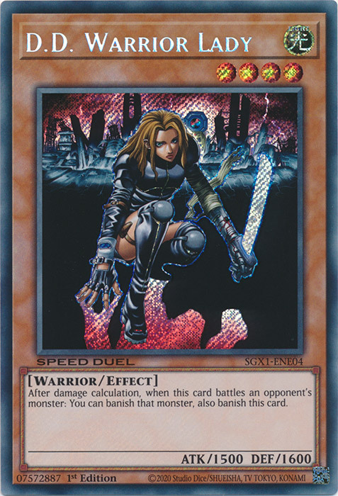 D.D. Warrior Lady Card Front