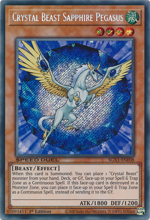 Crystal Beast Sapphire Pegasus Card Front