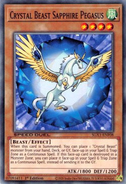 Crystal Beast Sapphire Pegasus Card Front