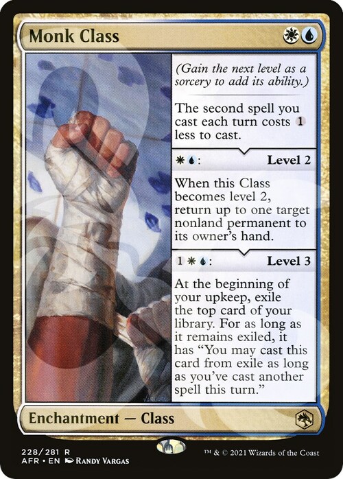 Monk Class Card Front