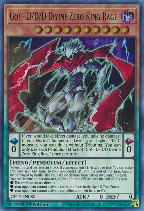 Go! - D/D/D Divine Zero King Rage Card Front