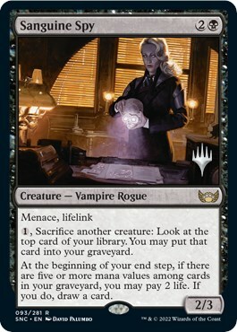 Sanguine Spy Card Front