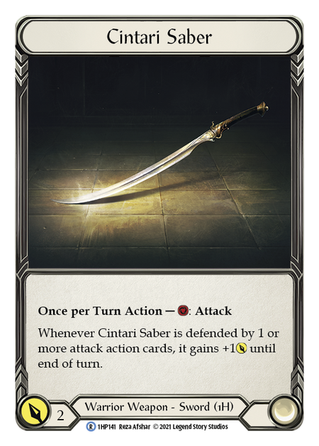 Cintari Saber Card Front