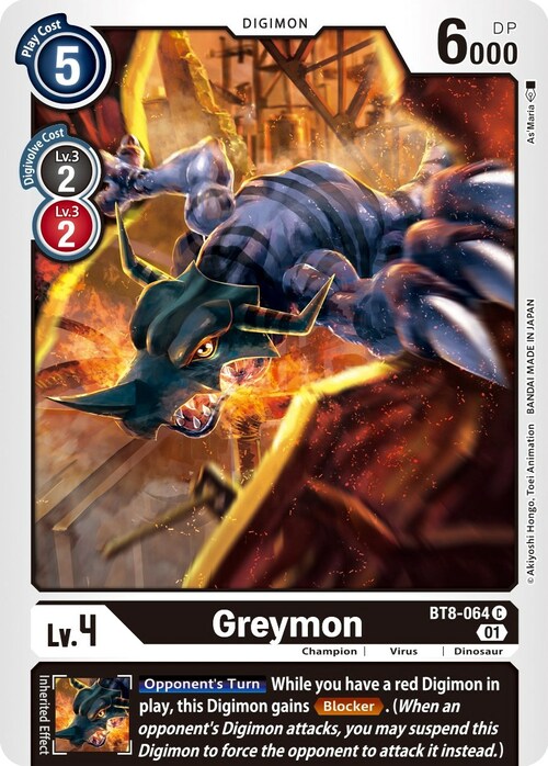 Greymon Card Front