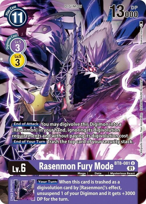 Rasenmon Fury Mode Card Front