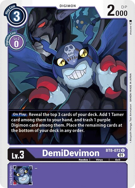 DemiDevimon Card Front