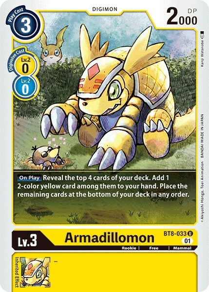 Armadillomon Card Front