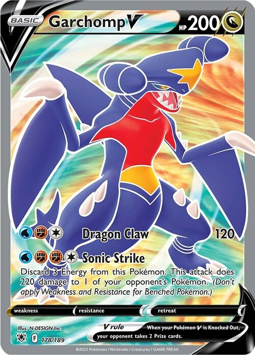 Garchomp V Card Front