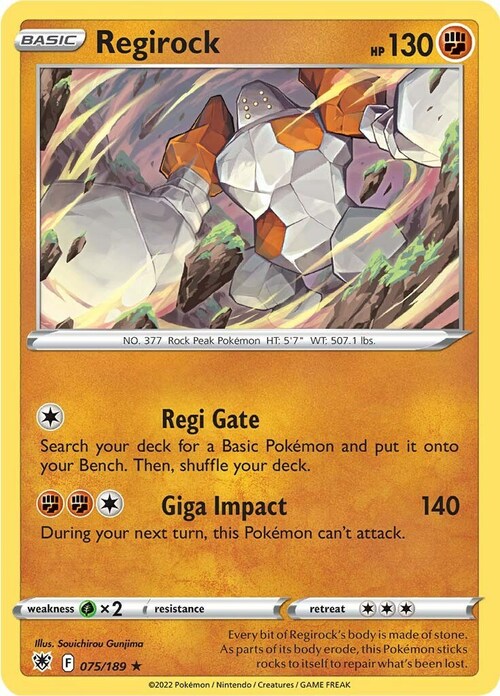 Regirock Card Front