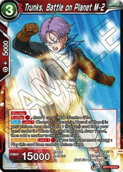 Trunks, Battle on Planet M-2 Card Front