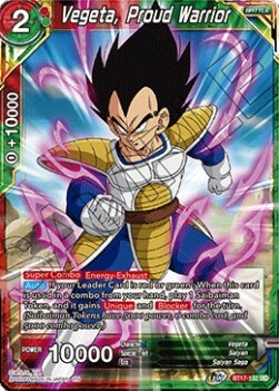 Vegeta, Proud Warrior Card Front