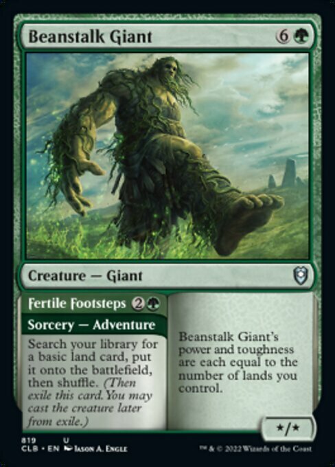 Beanstalk Giant // Fertile Footsteps Card Front