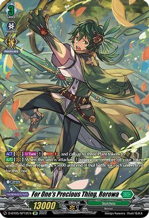 For One's Precious Thing, Rorowa Card Front