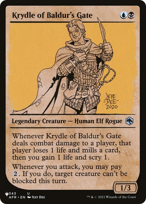 Krydle of Baldur's Gate Card Front