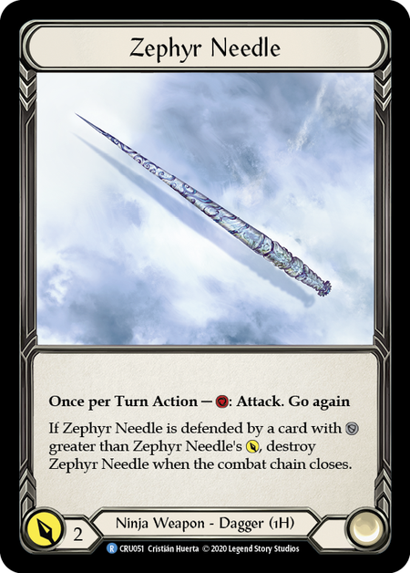 Zephyr Needle Card Front