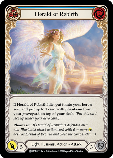 Herald of Rebirth - Blue Card Front