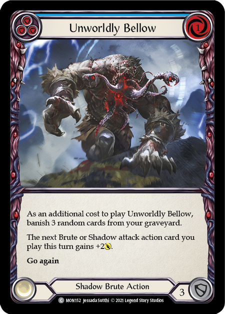 Unworldly Bellow - Blue Card Front