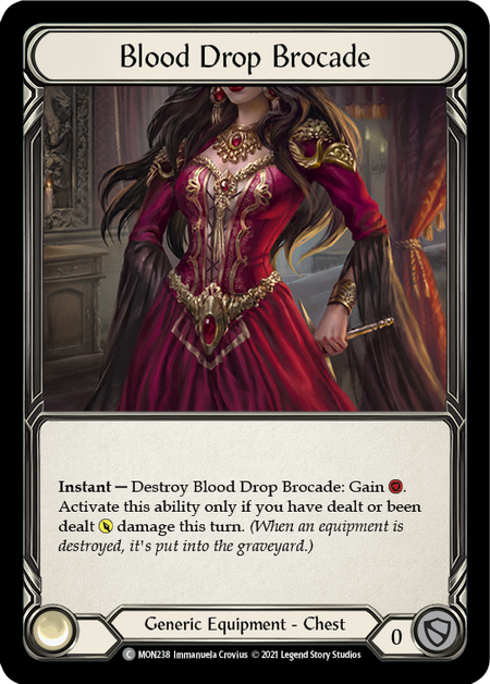 Blood Drop Brocade Card Front