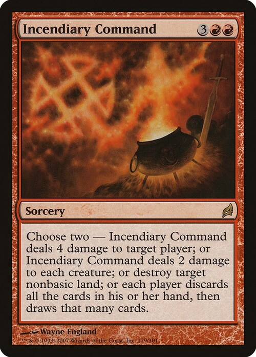 Incendiary Command Card Front