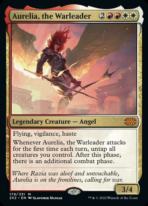 Aurelia, the Warleader Card Front