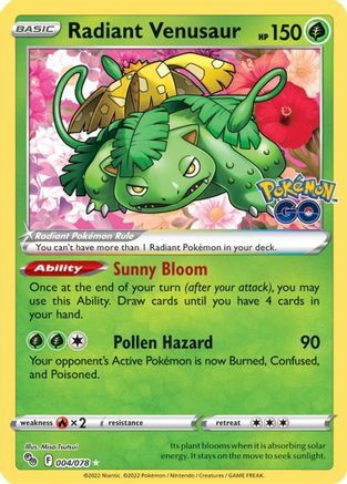 Radiant Venusaur Card Front