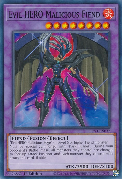 Evil HERO Malicious Fiend Card Front