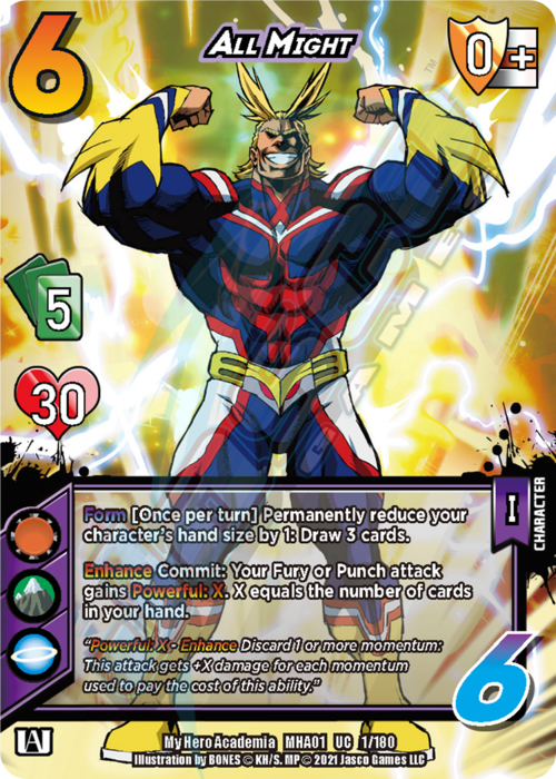 All Might Card Front