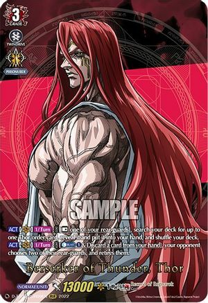 Berserker of Thunder, Thor Card Front