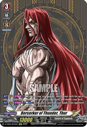 Berserker of Thunder, Thor Card Front