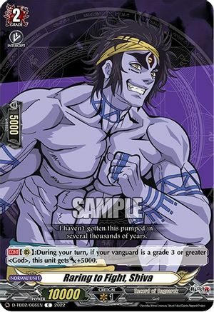 Raring to Fight, Shiva Card Front