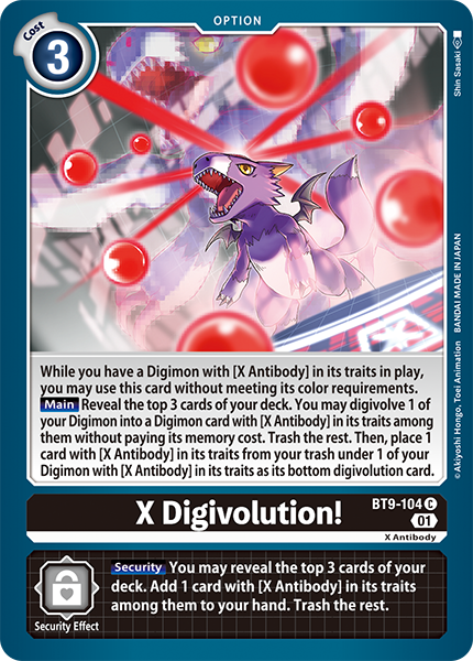 X Digivolution! Card Front