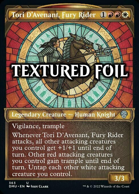 Tori D'Avenant, Fury Rider Card Front