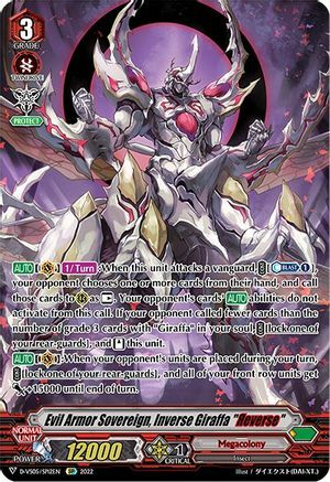 Evil Armor Sovereign, Inverse Giraffa "Reverse" Card Front