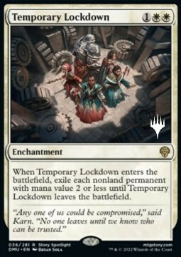 Temporary Lockdown Card Front