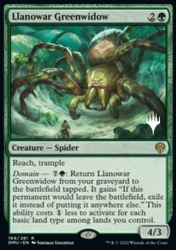 Llanowar Greenwidow Card Front