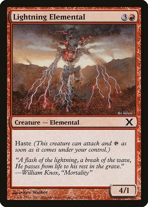 Lightning Elemental Card Front