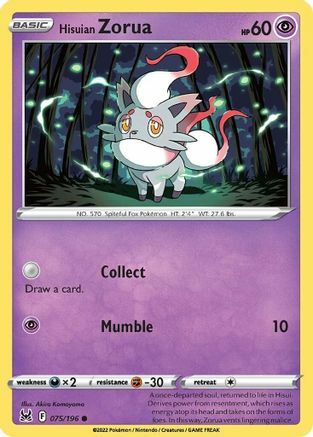 Hisuian Zorua Card Front