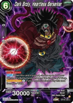 Dark Broly, Heartless Berserker Card Front