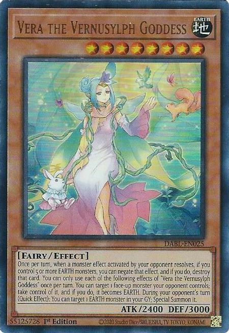 Vera the Vernusylph Goddess Card Front