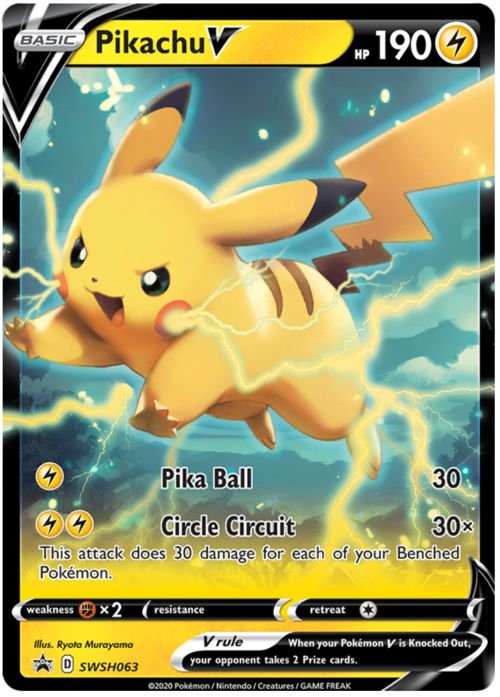 Pikachu V Card Front