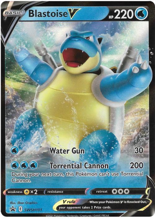 Blastoise V Card Front