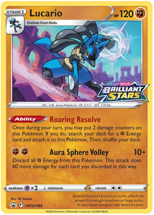 Lucario Card Front