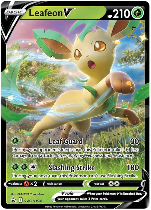 Leafeon V Card Front