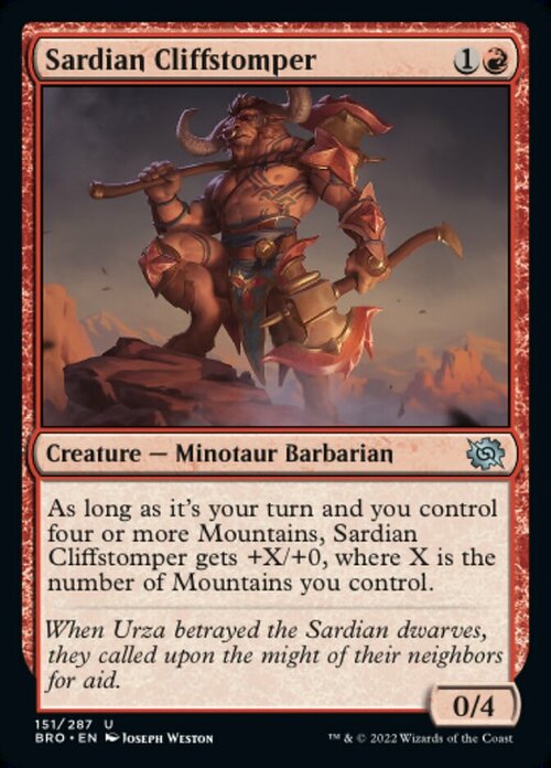 Sardian Cliffstomper Card Front