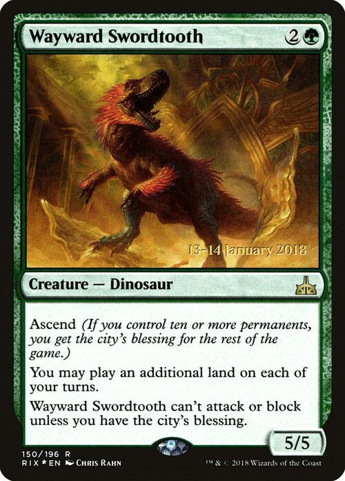 Wayward Swordtooth Card Front