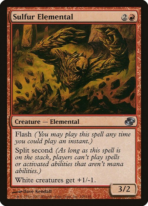 Sulfur Elemental Card Front