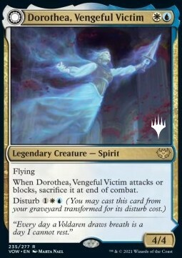 Dorothea, Vengeful Victim // Dorothea's Retribution Card Front