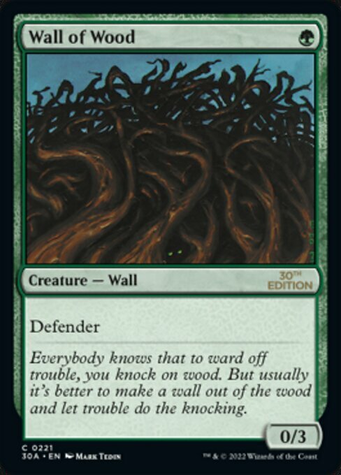 Wall of Wood Card Front