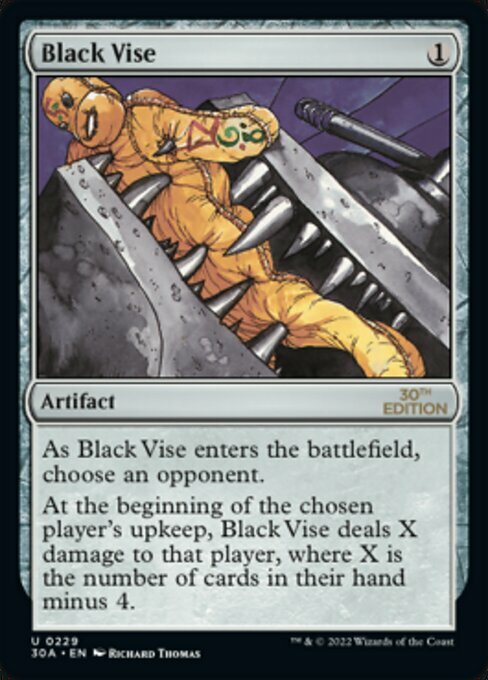 Black Vise Card Front