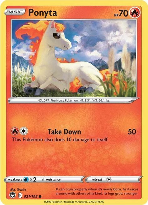 Ponyta Card Front